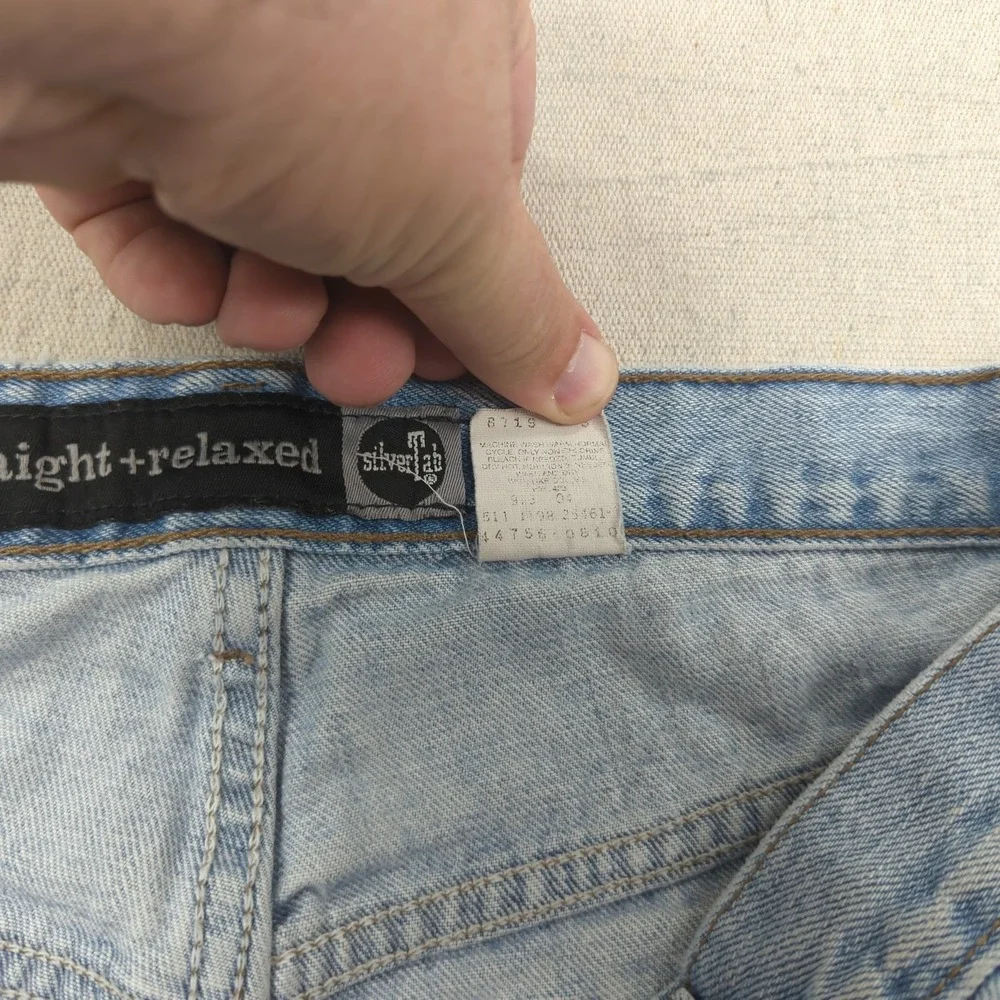 Vintage Levis Jeans Mens 36x34 Blue Silvertab Straight Relaxed 90s Made in USA